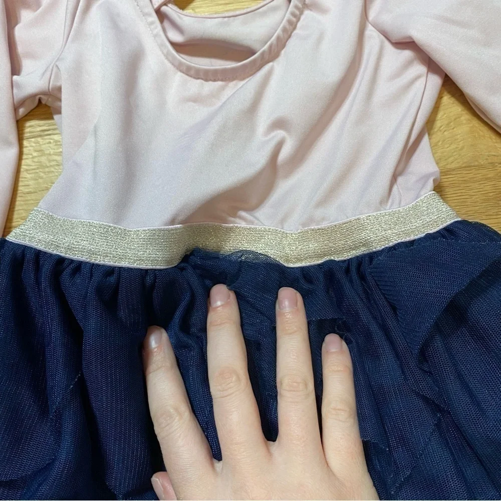 Disney Belle Leotard Dress Sz 4T Beauty and the Beast Purple Blue Girls